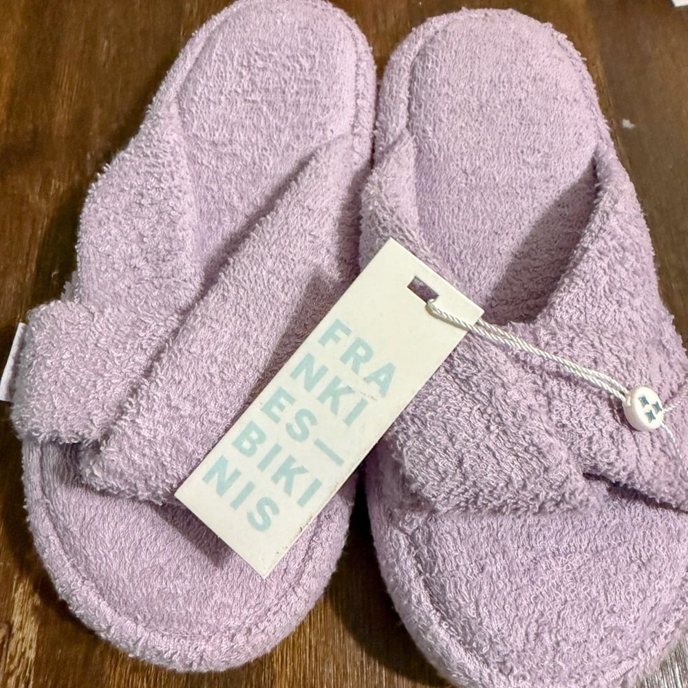 Frankie's Bikinis Lilac Terry Slides